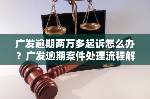 广发逾期两万多起诉怎么办？广发逾期案件处理流程解析