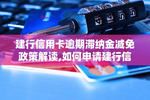 建行信用卡逾期滞纳金减免政策解读,如何申请建行信用卡滞纳金减免