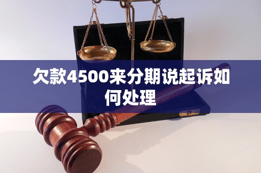 欠款4500来分期说起诉如何处理