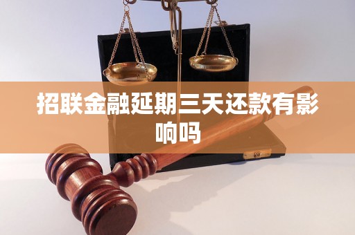 招联金融延期三天还款有影响吗