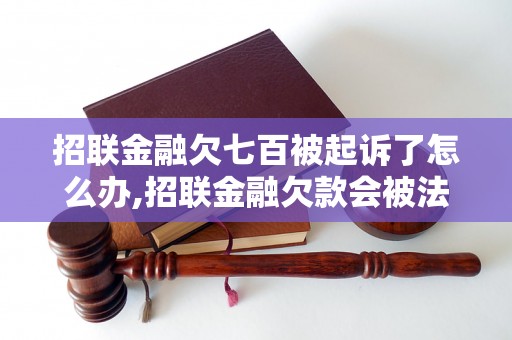 招联金融欠七百被起诉了怎么办,招联金融欠款会被法院起诉吗