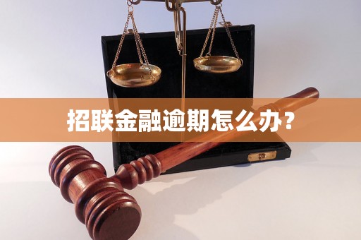 招联金融逾期怎么办？