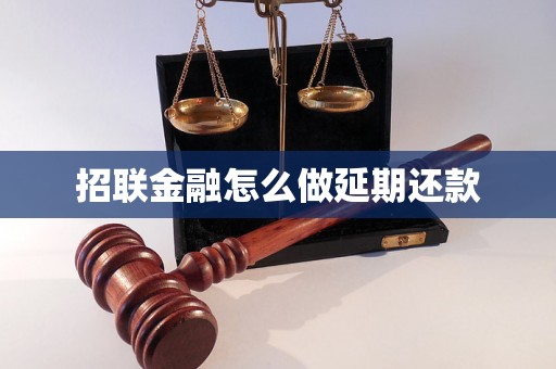 招联金融怎么做延期还款