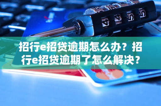 招行e招贷逾期怎么办？招行e招贷逾期了怎么解决？