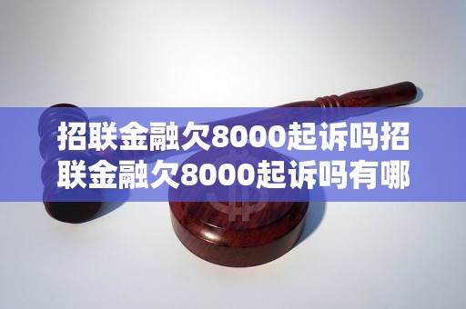 招联金融欠8000起诉吗招联金融欠8000起诉吗有哪些后果