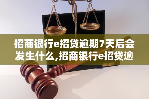 招商银行e招贷逾期7天后会发生什么,招商银行e招贷逾期七天的处理办法