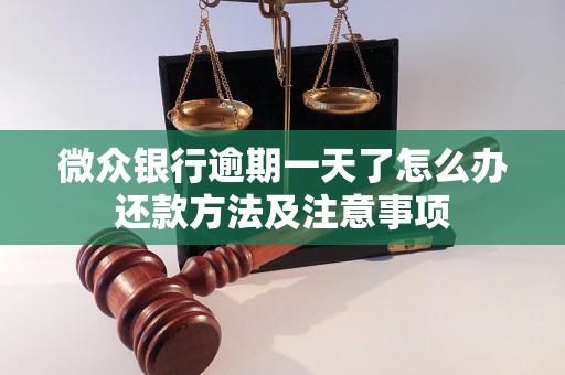 微众银行逾期一天了怎么办还款方法及注意事项