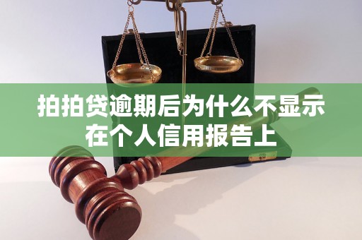 拍拍贷逾期后为什么不显示在个人信用报告上