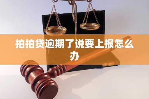 拍拍贷逾期了说要上报怎么办