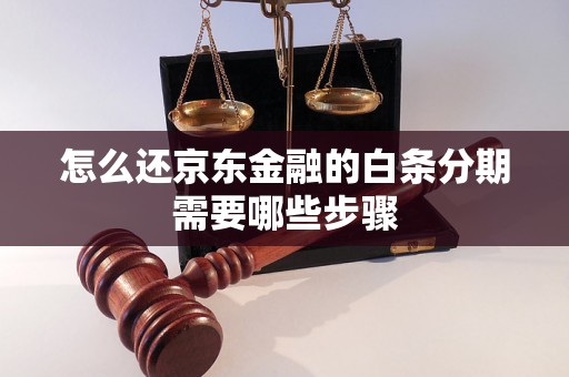 怎么还京东金融的白条分期需要哪些步骤