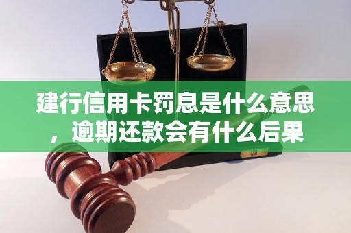 建行信用卡罚息是什么意思，逾期还款会有什么后果