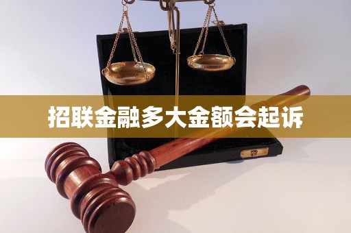 招联金融多大金额会起诉