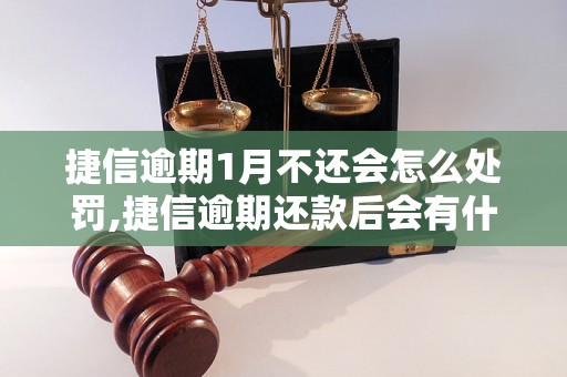 捷信逾期1月不还会怎么处罚,捷信逾期还款后会有什么后果