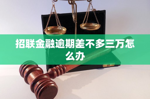 招联金融逾期差不多三万怎么办