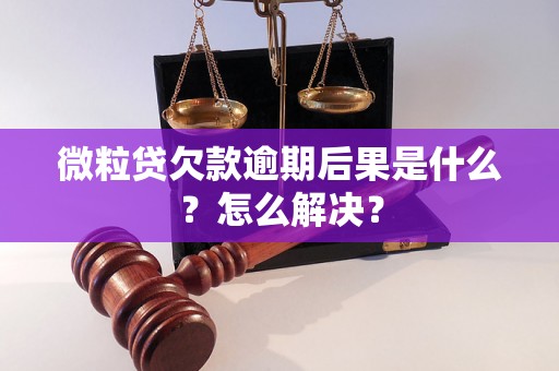 微粒贷欠款逾期后果是什么？怎么解决？