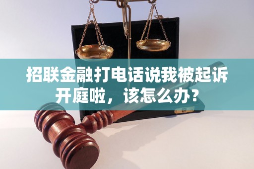 招联金融打电话说我被起诉开庭啦，该怎么办？