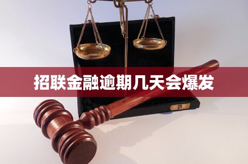 招联金融逾期几天会爆发