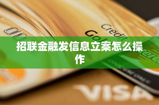 招联金融发信息立案怎么操作