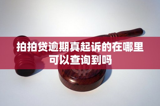 拍拍贷逾期真起诉的在哪里可以查询到吗