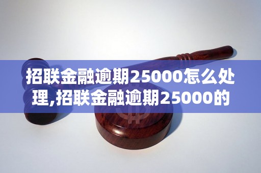 招联金融逾期25000怎么处理,招联金融逾期25000的后果