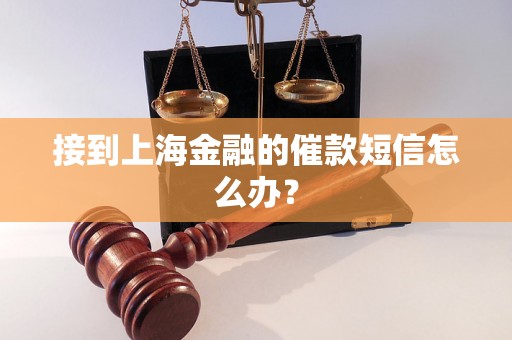 接到上海金融的催款短信怎么办？