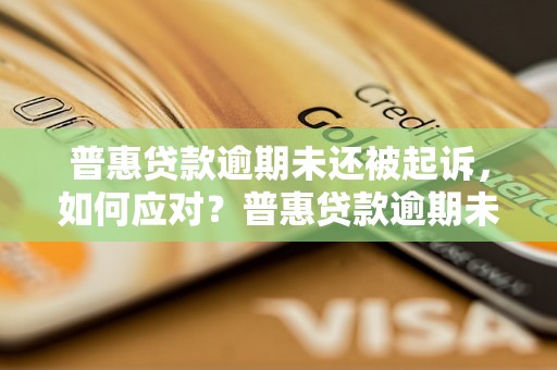 普惠贷款逾期未还被起诉，如何应对？普惠贷款逾期未还案例分析