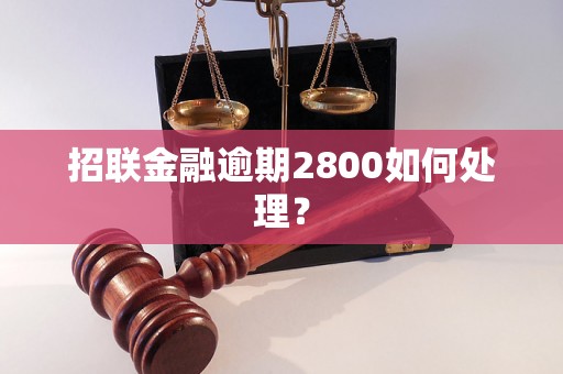 招联金融逾期2800如何处理？