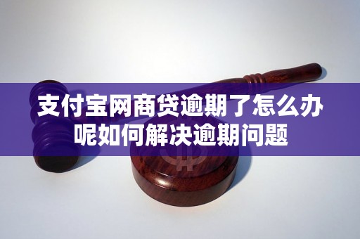 支付宝网商贷逾期了怎么办呢如何解决逾期问题