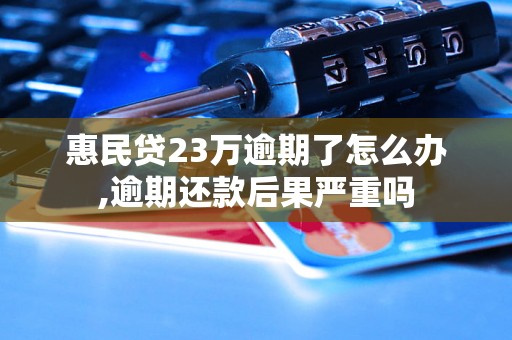 惠民贷23万逾期了怎么办,逾期还款后果严重吗