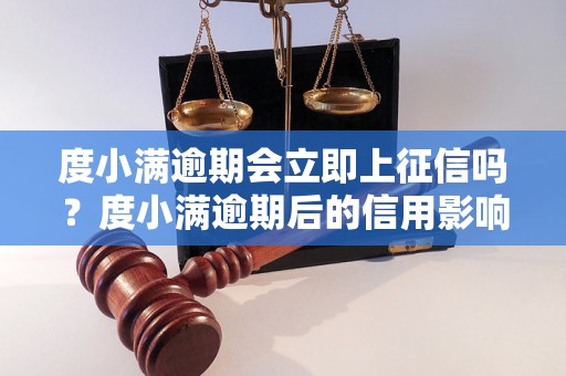 度小满逾期会立即上征信吗？度小满逾期后的信用影响详解