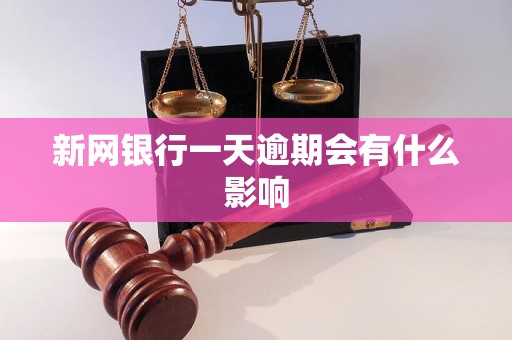 新网银行一天逾期会有什么影响