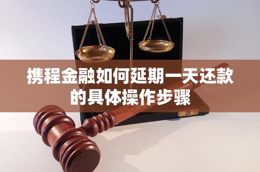 携程金融如何延期一天还款的具体操作步骤