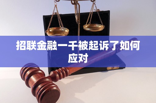 招联金融一千被起诉了如何应对