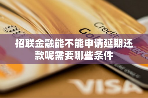 招联金融能不能申请延期还款呢需要哪些条件