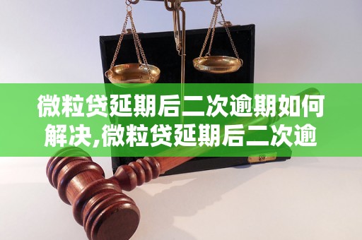 微粒贷延期后二次逾期如何解决,微粒贷延期后二次逾期处理方法