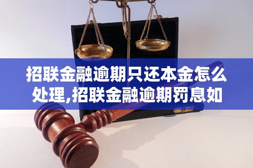 招联金融逾期只还本金怎么处理,招联金融逾期罚息如何计算