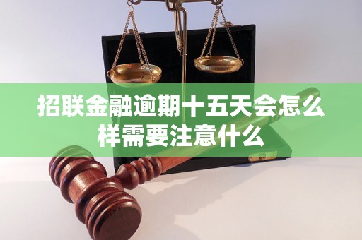 招联金融逾期十五天会怎么样需要注意什么