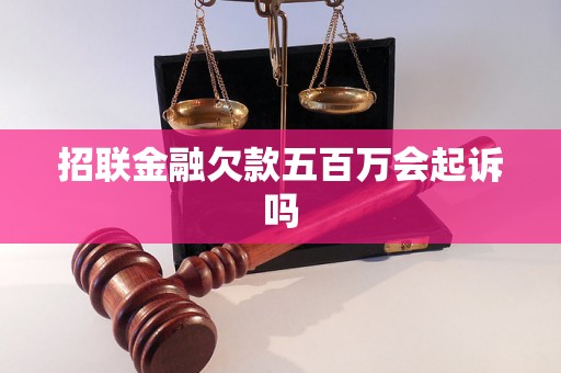 招联金融欠款五百万会起诉吗