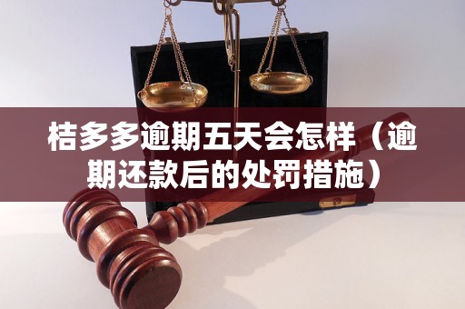 桔多多逾期五天会怎样（逾期还款后的处罚措施）