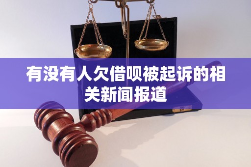 有没有人欠借呗被起诉的相关新闻报道