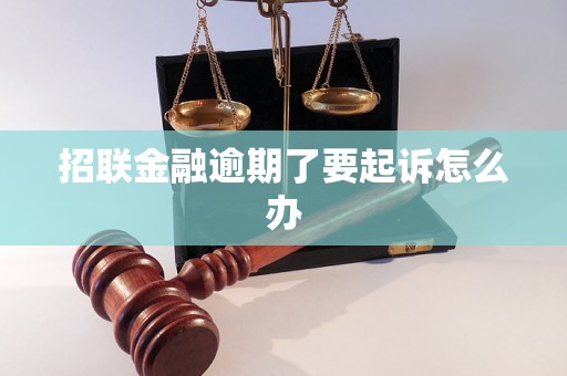 招联金融逾期了要起诉怎么办