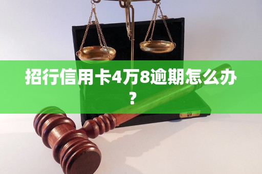 招行信用卡4万8逾期怎么办？