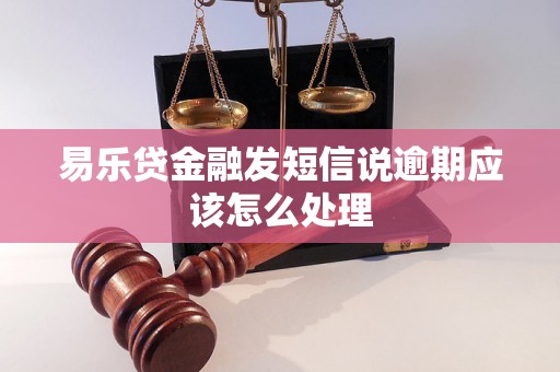 易乐贷金融发短信说逾期应该怎么处理