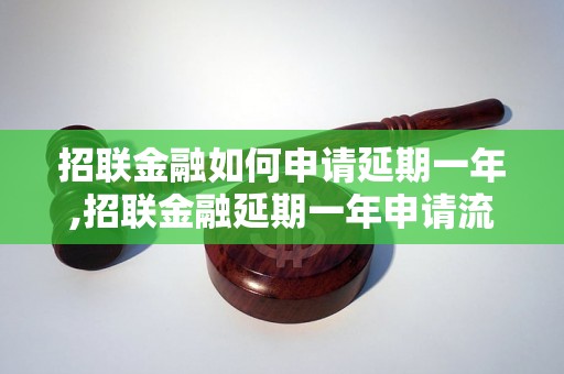 招联金融如何申请延期一年,招联金融延期一年申请流程详解