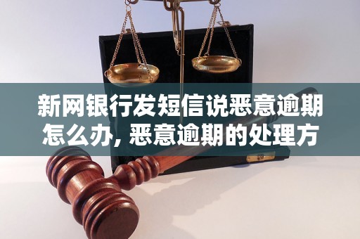 新网银行发短信说恶意逾期怎么办, 恶意逾期的处理方法解析