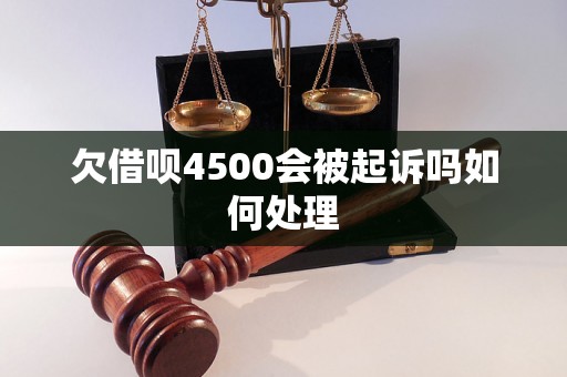 欠借呗4500会被起诉吗如何处理