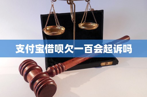 支付宝借呗欠一百会起诉吗