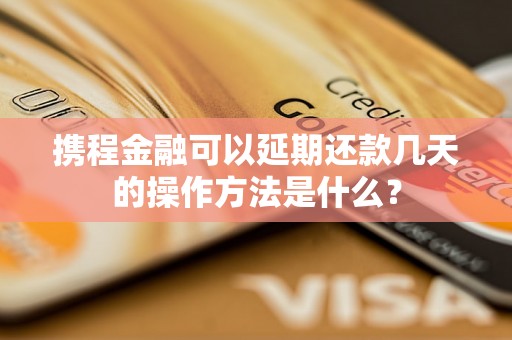 携程金融可以延期还款几天的操作方法是什么？