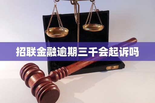 招联金融逾期三千会起诉吗