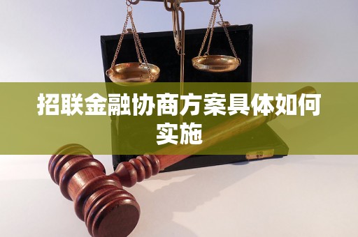 招联金融协商方案具体如何实施